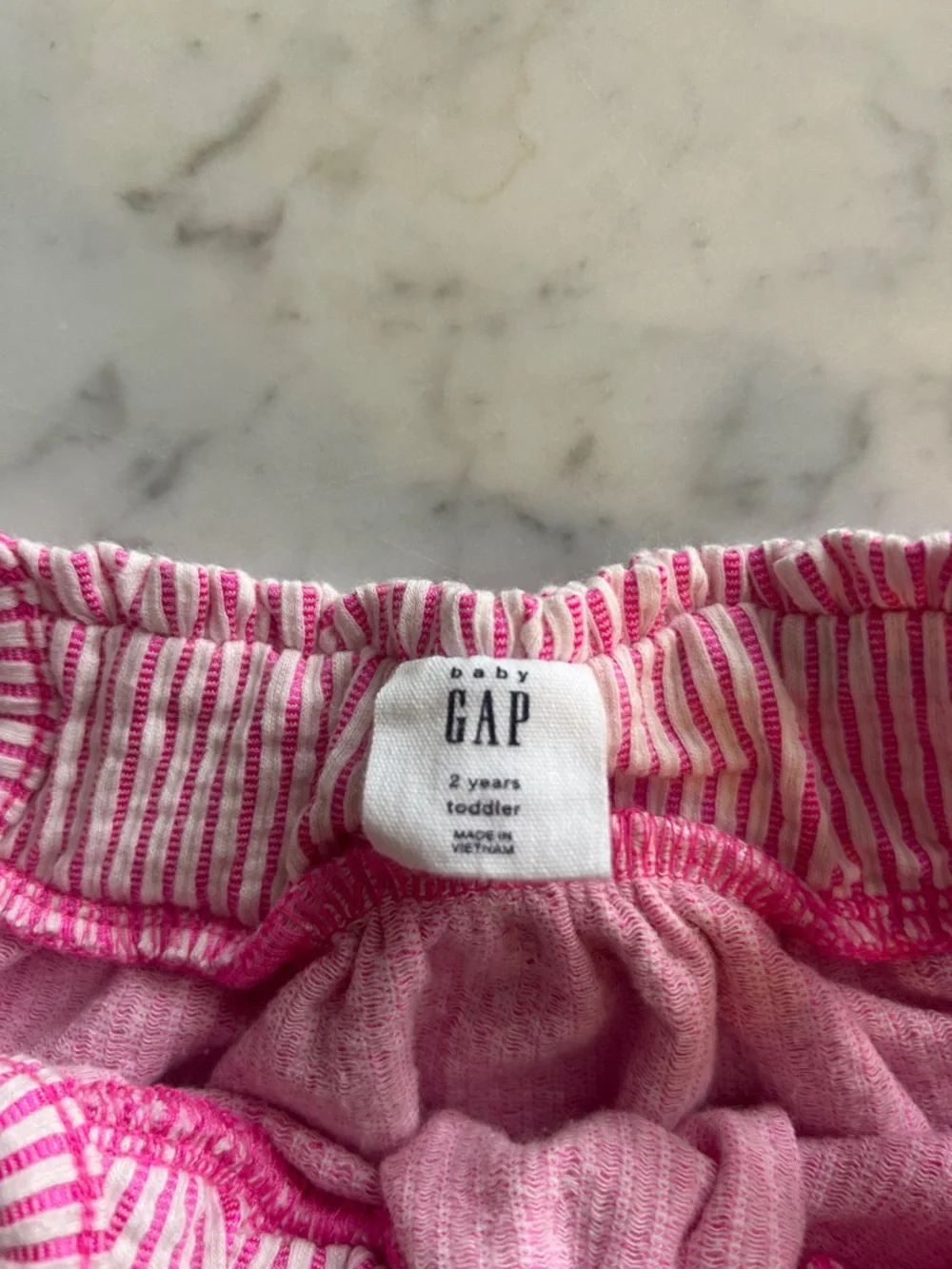 GAP Pink & White Striped Tie-Shoulder Tank Top